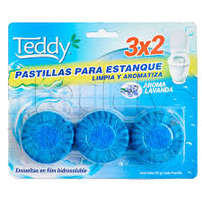 PASTILLA BAÑO TEDDY X3 AZUL