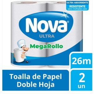 TOALLA DE PAPEL MEGAROLLO NOVA X2